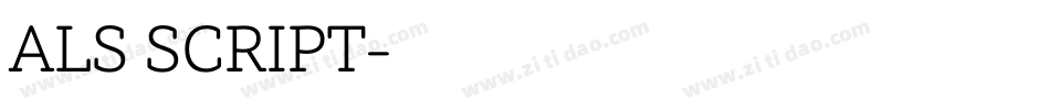 ALS SCRIPT字体转换